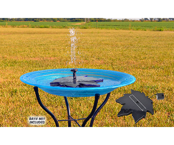 OakridgeStores.com | BACKYARD ESSENTIALS - Floating Leaf Solar Bubbler For Bird Bath 645194779259