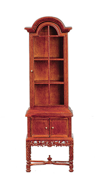 OakridgeStores.com | AZTEC - 1790 China Cabinet - Walnut - 1" Scale Dollhouse Miniature (JJ06035WN)