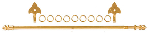 OakridgeStores.com | AZTEC - Large Curtain Rod Set - 8" Long - 1" Scale Dollhouse Miniature (S1068)