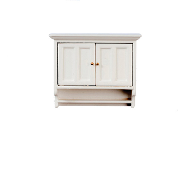 OakridgeStores.com | AZTEC - Modern Kitchen Upper Cabinet - White - 1" Scale Dollhouse Miniature (T2654)