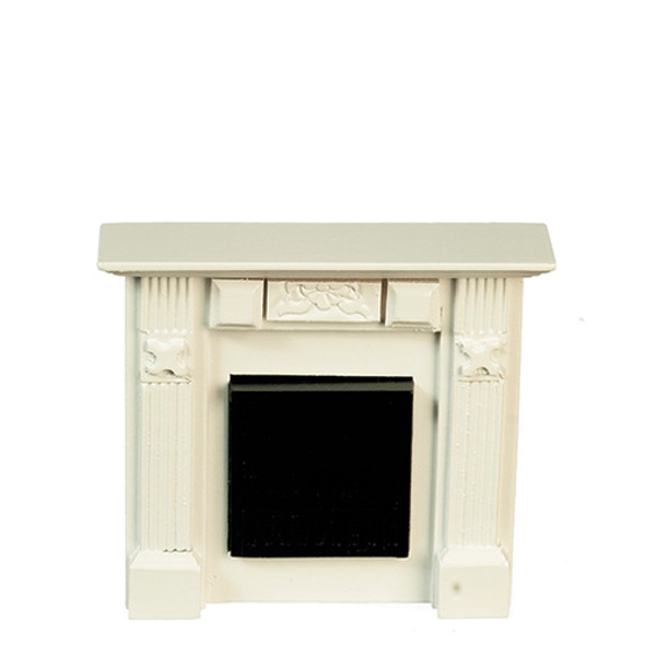 OakridgeStores.com | AZTEC - Elizabeth Fireplace - White - 1" Scale Dollhouse Miniature (T5744)