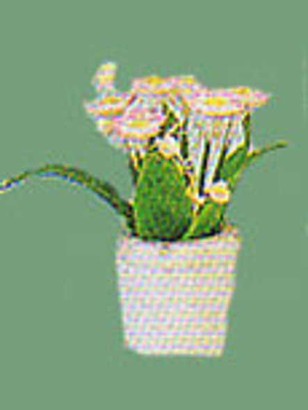 OakridgeStores.com | VEMARS - Miniature Flower In White Pot - 1" Scale Dollhouse Miniature (F2037A)