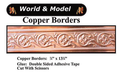 OakridgeStores.com | WORLD MINIATURES - Copper Border- 1 Piece - 1" Scale Dollhouse Miniature (36201)
