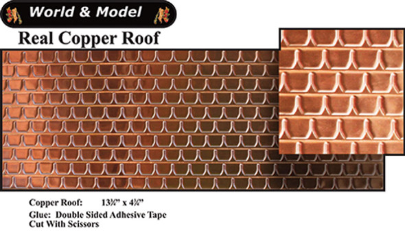 OakridgeStores.com | WORLD MINIATURES - Copper Roof Tile- 1 Piece - 1" Scale Dollhouse Miniature (36900)