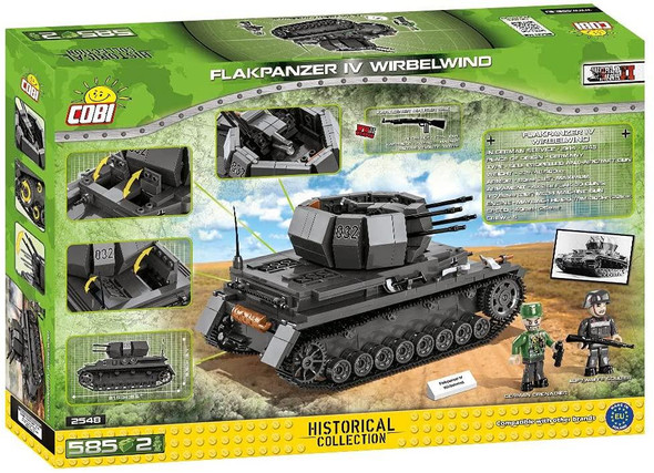 OakridgeStores.com | COBI - Flakpanzer IV Wirbelwind Tank Historical Model Building Blocks Kit - (2548) 5902251025489