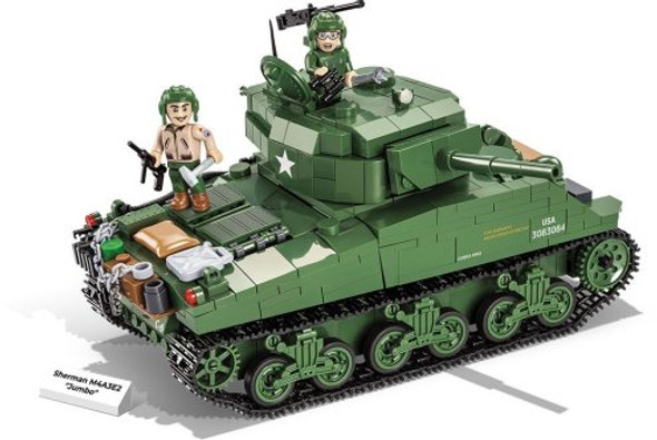 OakridgeStores.com | COBI - Sherman M4A3E2 Jumbo Tank Historical Model Building Blocks Kit - (2550) 5902251025502