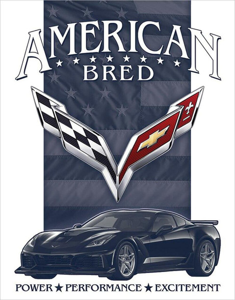 OakridgeStores.com | Desperate Signs - Chevy Corvette - American Bred Tin Sign (2369) 605279123698