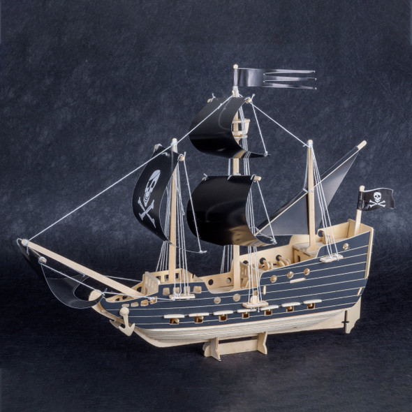 OakridgeStores.com | Heebie Jeebies - Queen Annes Revenge Wood Ship Kit Model (HJ-1025) 93411570110258