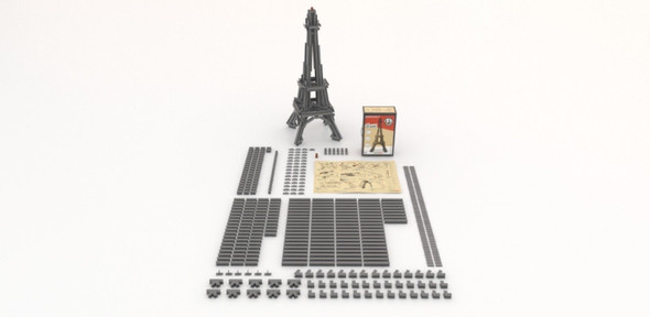 OakridgeStores.com | MINI UNIT BEAMS Eiffel Tower Set - STEM - Plastic Beam Model Construction Kit (4011002) 653341549440