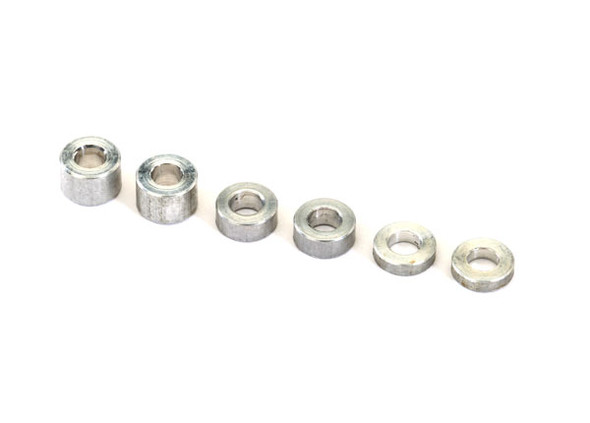 OakridgeStores.com | TRAXXAS - Aluminum spacers: 3x6x1.5mm (2)/ 3x6x2.5mm (1)/ 3x6x3.8mm (2) (2539) 020334253903