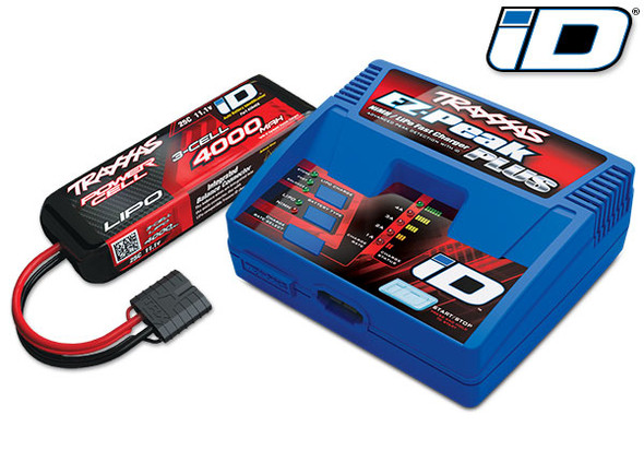 OakridgeStores.com | TRAXXAS - Battery and charger completer pack - #2970 iD charger and #2849X 4000mAh 11.1v 3-Cell 25C LiPo Battery (2994) 020334299406