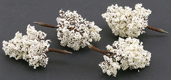OakridgeStores.com | Creative Accents By Bill Lankford - 3 Inch White Flowering Dogwood Tree with Textured Trunk - 4 pcs - 1" Scale Dollhouse Miniature (L6000)