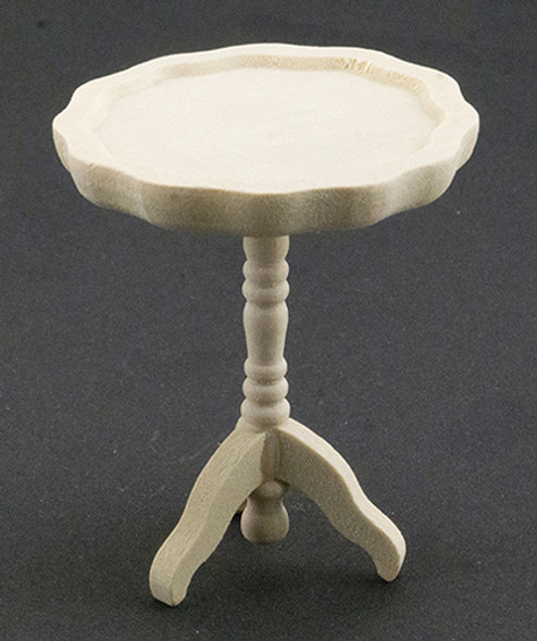 OakridgeStores.com | CLASSICS DOLLHOUSE - Unfinished Pie Crust Table -1" Scale Dollhouse Furniture (08606)