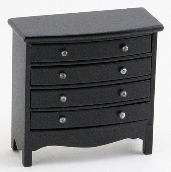 OakridgeStores.com | CLASSICS DOLLHOUSE - Black Chest Of Drawers -1" Scale Dollhouse Furniture (10026)