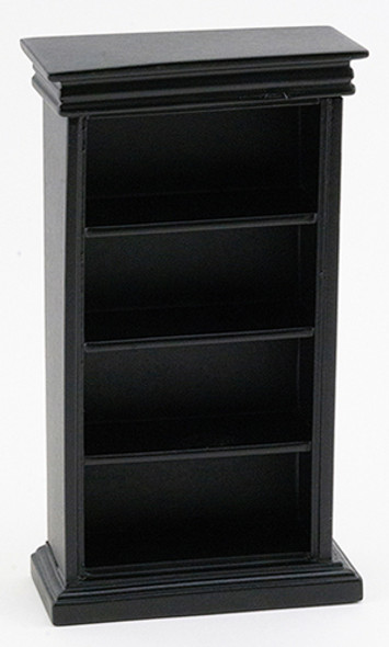OakridgeStores.com | CLASSICS DOLLHOUSE - Black Bookshelf without Books -1" Scale Dollhouse Furniture (10034)