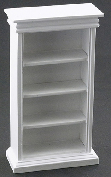 OakridgeStores.com | CLASSICS DOLLHOUSE - White Bookshelf without Books -1" Scale Dollhouse Furniture (10035)
