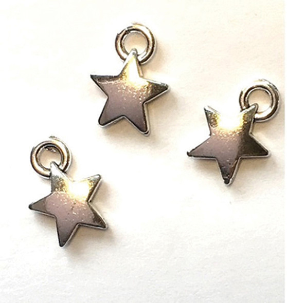 OakridgeStores.com | Creative Little Details - Silver Star Ornaments - 3 pcs - 1" Scale Dollhouse Miniature (229)