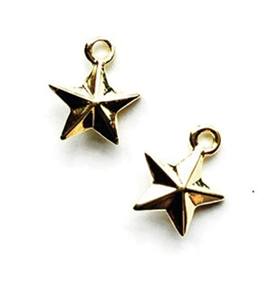 OakridgeStores.com | Creative Little Details - Gold Star Ornament - 2 pcs - 1" Scale Dollhouse Miniature (230)