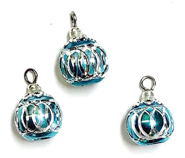 OakridgeStores.com | Creative Little Details - Turquoise Rings Ornament - set of 3 - 1" Scale Dollhouse Miniature (236)