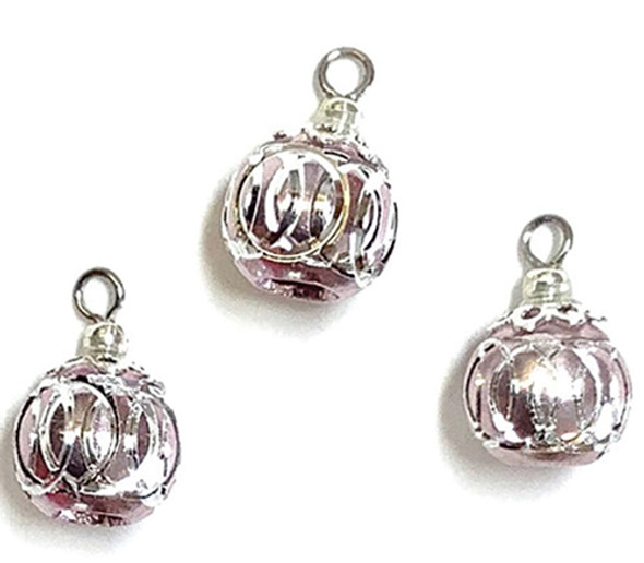 OakridgeStores.com | Creative Little Details - Barely Rose Rings Ornament - set of 3 - 1" Scale Dollhouse Miniature (237)