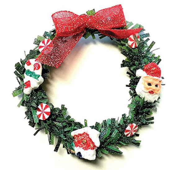 OakridgeStores.com | Creative Little Details - Holiday Wreath - 1" Scale Dollhouse Miniature (6021)