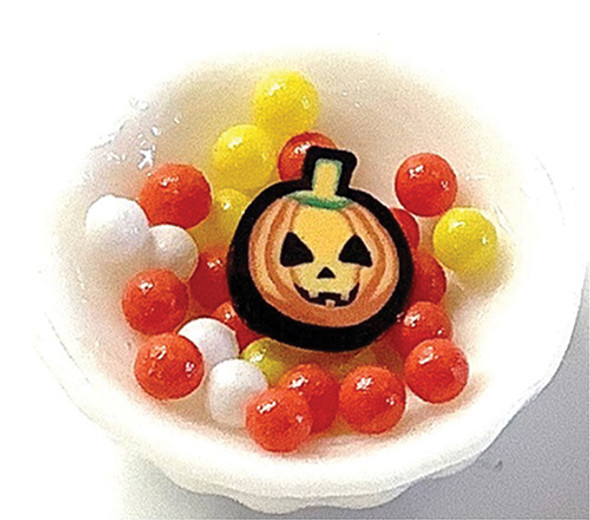 OakridgeStores.com | Creative Little Details - Dish of Halloween Candy - 1" Scale Dollhouse Miniature (6134)
