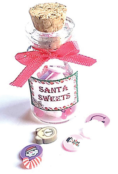 OakridgeStores.com | Creative Little Details - Santa Candy Jar - 1" Scale Dollhouse Miniature (621)