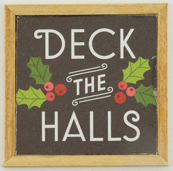 OakridgeStores.com | KC Pictures - Deck The Halls Picture - 1" Scale Dollhouse Miniature (XM19)