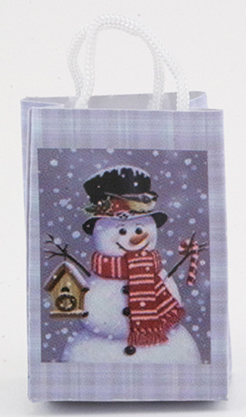 OakridgeStores.com | Multi Minis - Snowman Shopping Bag - 1" Scale Dollhouse Miniature (3961E)