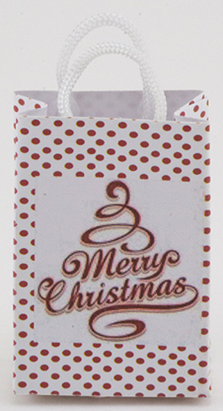 OakridgeStores.com | Multi Minis - Merry Christmas Shopping Bag - 1" Scale Dollhouse Miniature (3961G)