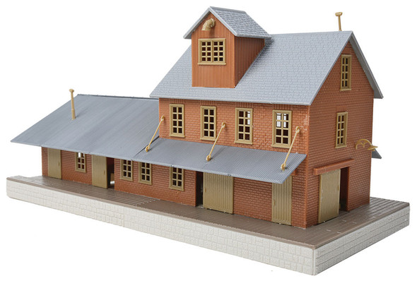 OakridgeStores.com | Walthers - Brick Freight House - HO Scale Building Kit (918) 616374123681