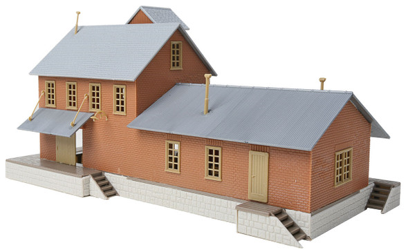 OakridgeStores.com | Walthers - Brick Freight House - HO Scale Building Kit (918) 616374123681