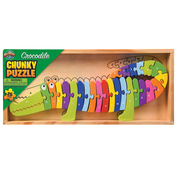 OakridgeStores.com | TN Toys - Wooden Crocodile Letter Puzzle (TAG-LPCRO) 097138899026