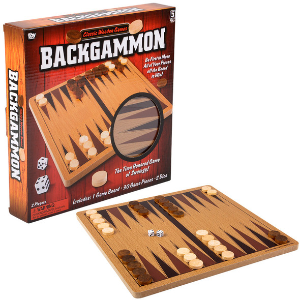 OakridgeStores.com | TN Toys - Wooden Backgammon (TGA-WOBAC) 097138923554