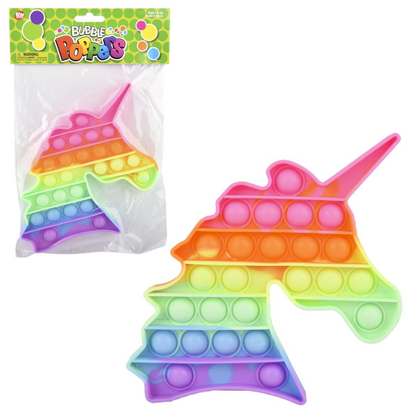 OakridgeStores.com | TN Toys - 8" Neon Multi Color Unicorn Bubble Poppers (TTY-BPNUN) 097138934666