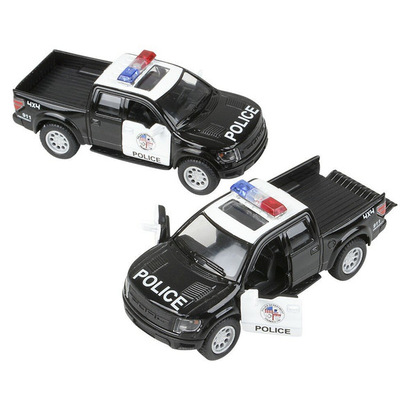 OakridgeStores.com | TN Toys - 5" Die-Cast Pull Back Ford F150 Police Truck (SOLD EACH) (TVE-F15PO) 097138927682