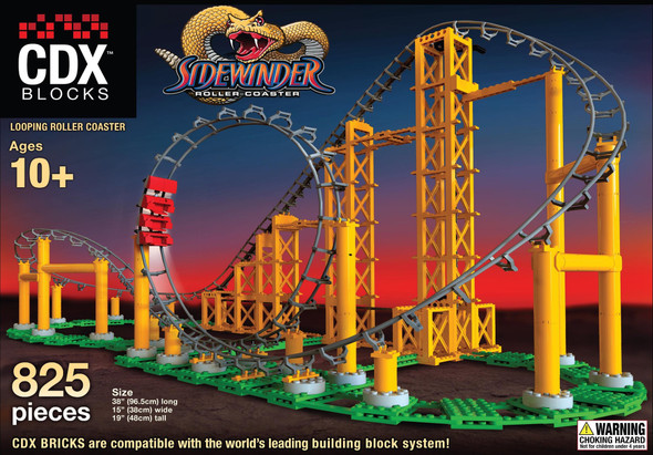 OakridgeStores.com | CDX BLOCKS - SIDEWINDER Roller Coaster Construction Set (CDXSWR01) 860053000439