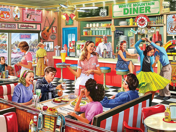 WHITE MOUNTAIN PUZZLES - American Diner - 1000 Piece Jigsaw Puzzle (WHITE1397)