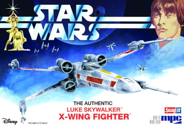 OakridgeStores.com | AMT MPC - 1:64 Scale  STAR WARS: A NEW HOPE X-WING FIGHTER (SNAP) Plastic Model Space Craft Kit (MPC948) 849398051078