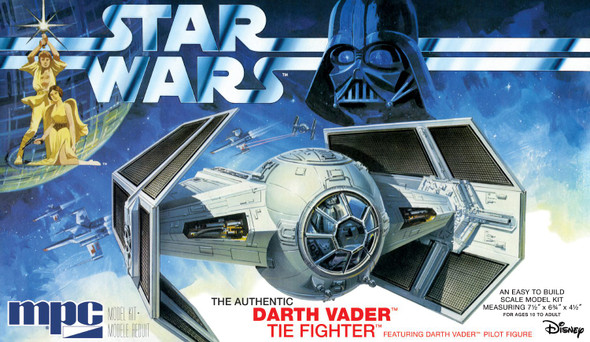 OakridgeStores.com | AMT MPC - 1:32 Scale STAR WARS: A NEW HOPE DARTH VADER TIE FIGHTER Plastic Model Space Craft Kit (MPC952) 849398051115