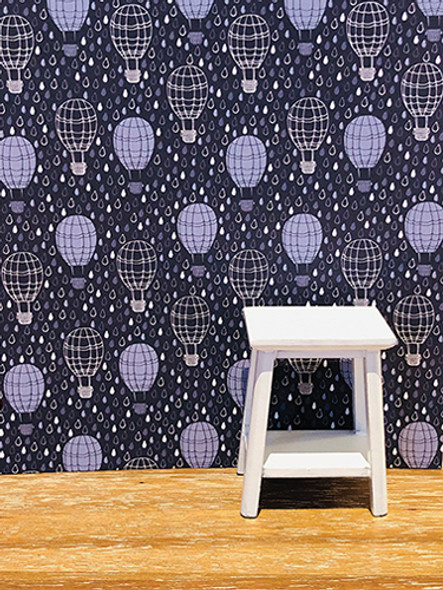 OakridgeStores.com | KC Pictures Dark Blue Hot Air Balloons Unpasted Wallpaper (3 pcs) (KD3)