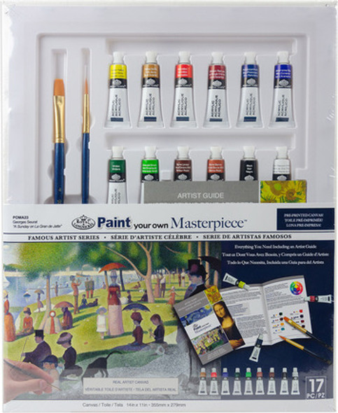 OakridgeStores.com | ROYAL BRUSH Famous Masterpiece Series SUNDAY ON LA GRANDE JATTE Paint by Number Kit 14" x 11" (mixing/blending required) (POMA3) 090672374516