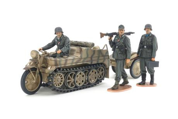 OakridgeStores.com | TAMIYA - 1:35 Scale German Sd.Kfz.2 Kettenkraftrad Mid Production Track Vehicle Plastic Military Model Kit (35377) 4950344353774