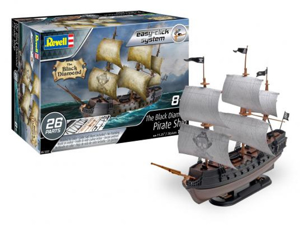 OakridgeStores.com | REVELL - Black Diamond Pirate Ship - Plastic Model Ship Kit (1237) 031445012365