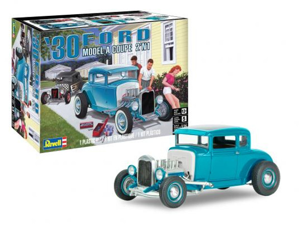 OakridgeStores.com | REVELL - '30 Ford Model A Coupe - Plastic Model Car Kit (4464) 031445044649