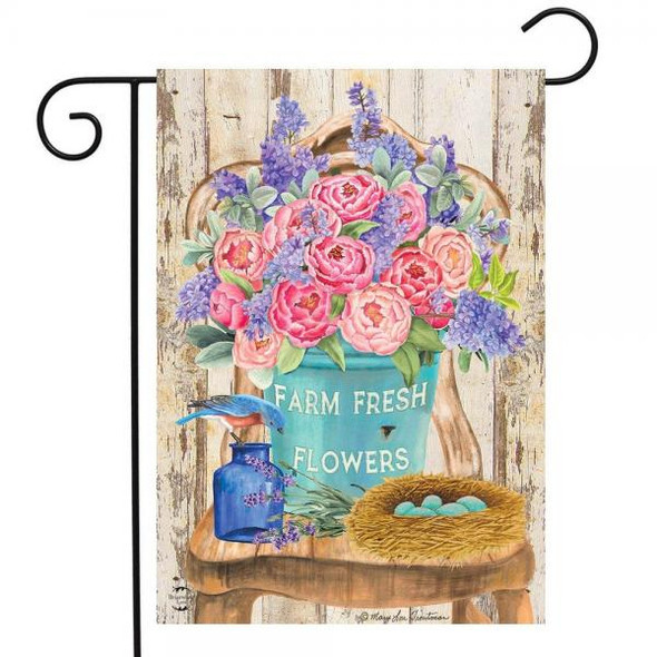 OakridgeStores.com | Briarwood Lane - Farm Fresh Peonies Garden Flag (BLG01562) 840011622507