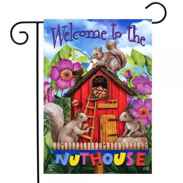 OakridgeStores.com | Briarwood Lane - Spring Nuthouse (squirrel) Garden Flag (BLG01594) 840011622385
