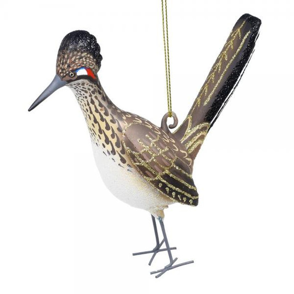 OakridgeStores.com | Cobane Studio LLC - Greater Roadrunner Glass Christmas Ornament (COBANED453) 874504003023