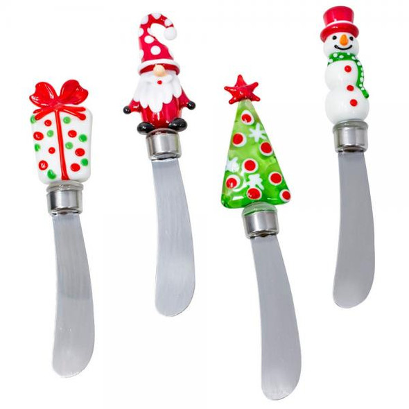 OakridgeStores.com | Gift Essentials - Christmas Spreader Knife 4pc Set (GE3051) 645194085244