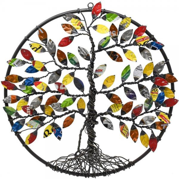 OakridgeStores.com | Blue Handworks - Recycled Metal Tree of Life Wall Decor (GEBLUEA232) 645194084681